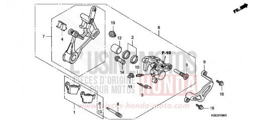 ETRIER DE FREIN ARRIERE CRF150RB9 de 2009